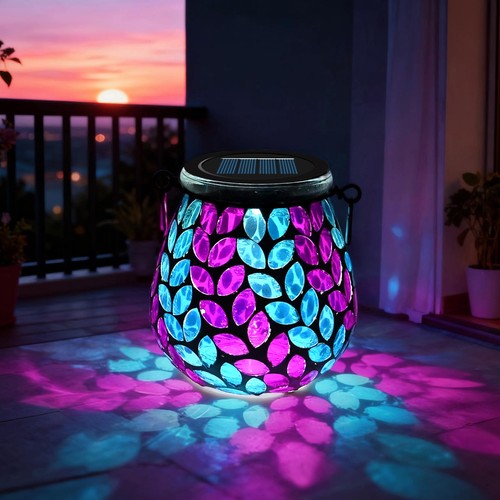 Lampe solaire mosaïque - solaire,