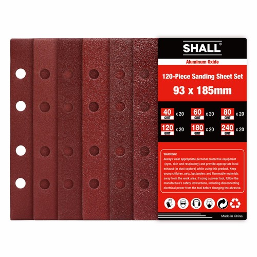120pcs feuilles abrasives