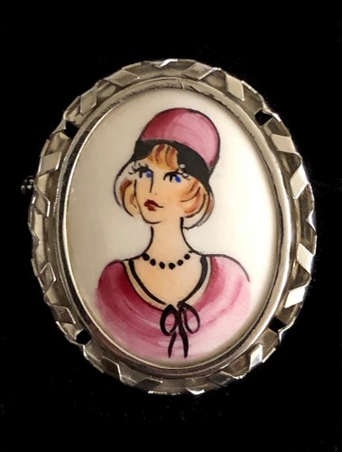 Ancienne broche portrait - ancienne,
