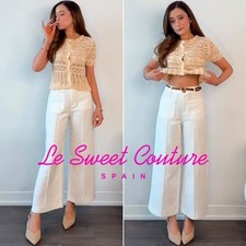 ZARA WOMAN NWT SS25 ECRU BRAIDED BELT CULOTTES ALL SIZES 2815/115/712