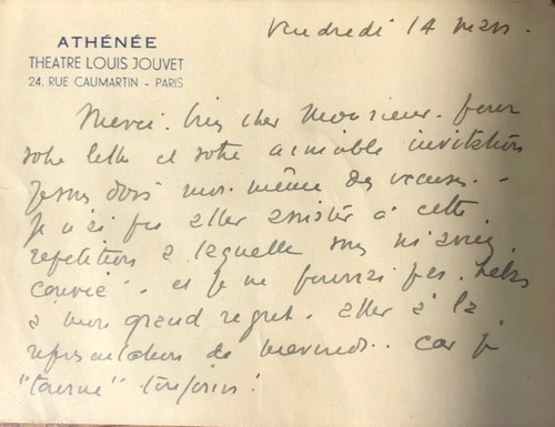 Louis jouvet carte - louis,