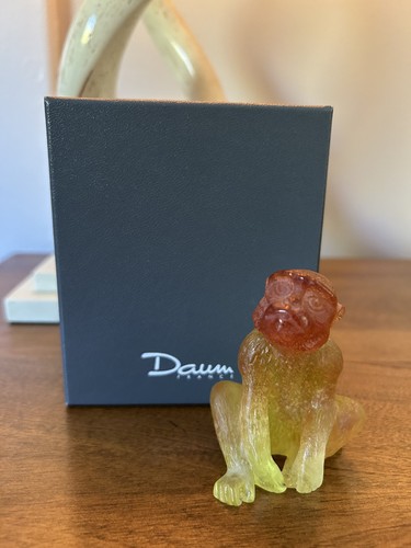 Daum sitting monkey figurine - daum,
