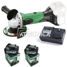 Kit meuleuse sans fil 115 mm Hitachi G18DSL chargeur + 2 batteries 18V 6Ah