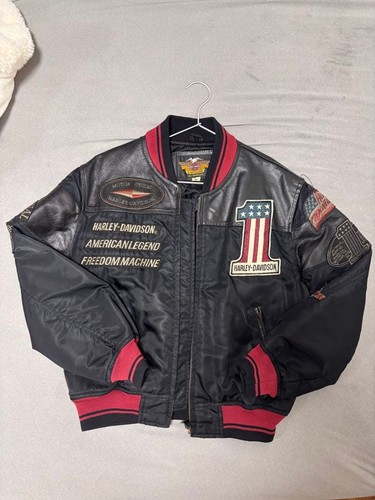 Veste cuir harley davidson - en,