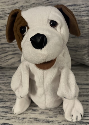 Brown white plush furry - plush,