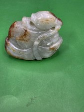 Chinese Jade Carved Mandrin Duck Lotus