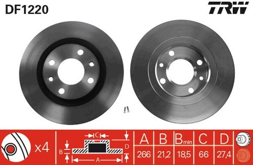 Disque frein avant trw - frein,