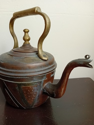 Ancienne théière cuivre - théière, et