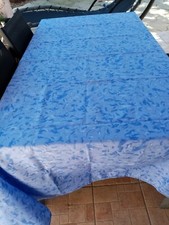 Nappe grande table bleue
