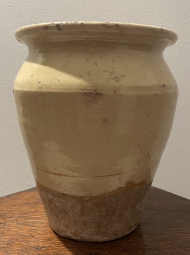 Ancien pot graisse terre - pot,