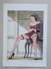 Milo Manara ( Art Print )  " Claudia ... Le Déclic "  ( 32 x 22,5 cm )