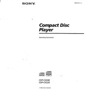 Sony CDP-CX220 CD Player