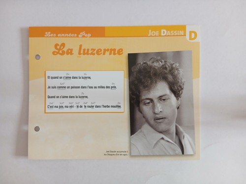 Carte fiche joe - carte,