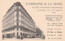 CPA 75 PARIS Assurance l'URBAINE & la SEINE 39 rue Le Peletier société anonyme