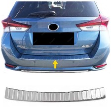 CHROME REAR BUMPER PROTECTOR + SCRATCH GUARD FOR TOYOTA AURIS ESTATE 2014–2018
