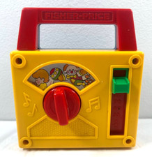 Vintage 1981 Fisher Price Radio Music Box Toy Windup WORKS