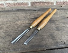 2 Vintage 1/2” Stormont Woodturning Gouge & Skew Chisel Woodworking Old Tool