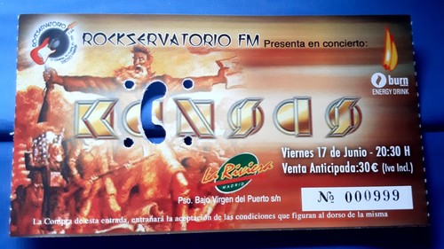 Ticket billet place concert - ticket,