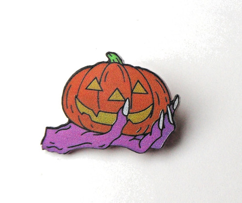 Broche halloween citrouille - halloween,