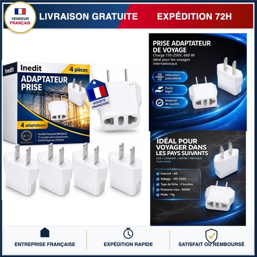 Adaptateur prise usa canada - adaptateur,