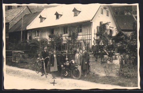 Carte postale photo moto - , fn