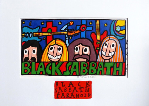 Black sabbath paranoid dessin - black,