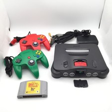 Nintendo 64 Console Black with 2 Controller Expansion Pak DK64 N64 Japan Tested