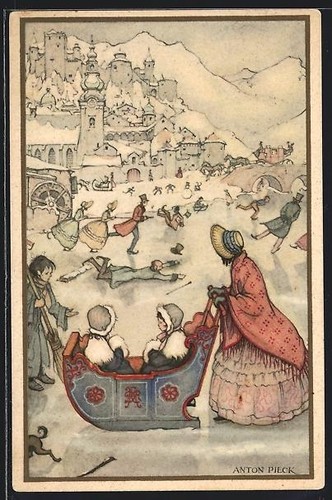 Carte postale artiste anton - carte, d'artiste