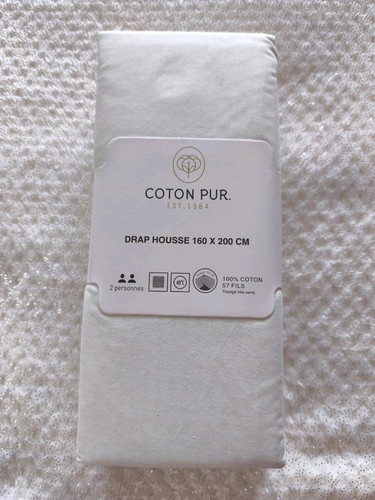 Coton pur drap - pur, drap-housse