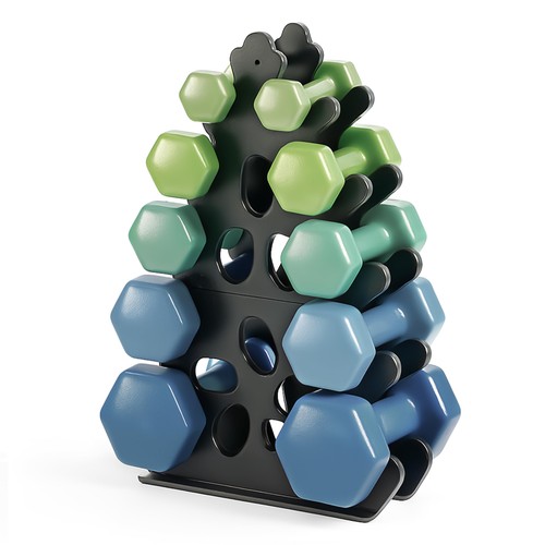 Support halteres 5niveaux - halteres,
