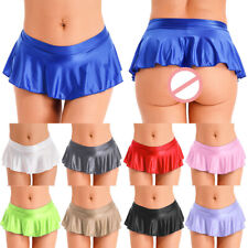 Mini-Jupe Sexy Pour Femme Patineuse Brillante Soirée Dansante Jupe Courte /