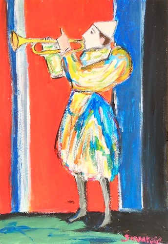 Superbe clown musicien - le, "