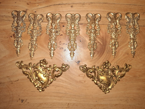 Ancien lot ornement laiton - ornement,