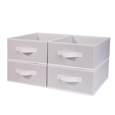 Kallax Lot de 4 Boîtes Boite Rangement Tissu Vetement, Boite de Rangement Pli...