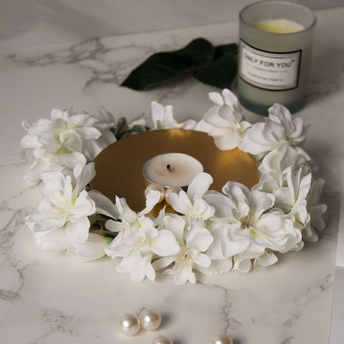 Porte bougie plaque fer - de,