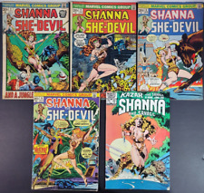 Shanna The She-Devil #1 2 3 5 Lot 1st Appearance of Shanna Steranko Marvel 1972