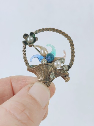 Broche art nouveau - nouveau, panier