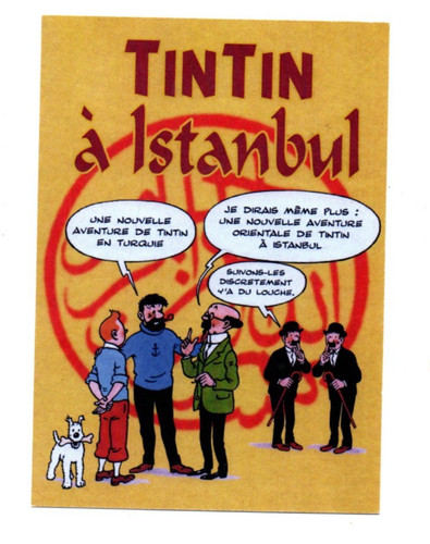 Tintin carte postale - carte,