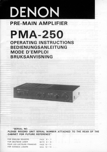 Denon pre main amplifier - pre-main,