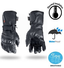 Gants De Moto En Cuir D'Hiver