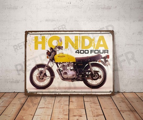 Plaque métal vintage honda - métal,