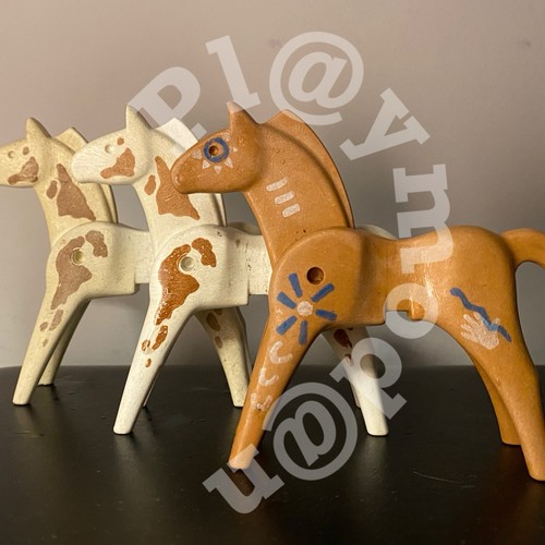 Playmobil vintage chevaux - playmobil, 3x