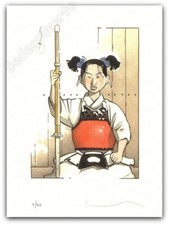 Ex-libris Michetz Le bokken 40ex signé 18x24 cm