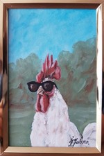 Peinture à l'huile cool coq