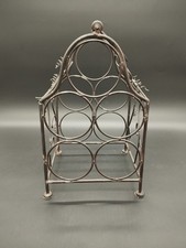 Antique Wrought Iron Bottle Holder - 5 Slots - H. 36 cm