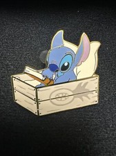 Disney Pin - Stitch Sundays - Stitch In A Pineapple Box W/Book - Lilo & Stitch