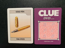 Clue DVD  GOLD PEN Item Card  Game Replacement Piece 2006 Hasbro