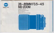 MINOLTA, 28 - 85MM F3.5 - 4.5 MD ZOOM LENS, OWNER'S MANUAL #36