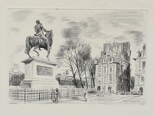 Original Soft Taille Engraving by René Cottet - Paris 