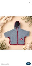 PONCHO gris Fille 6 mois -